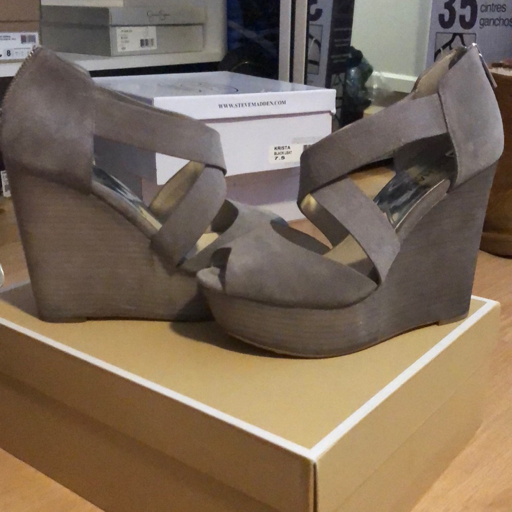Michael Kors Grey Ariel Wedges